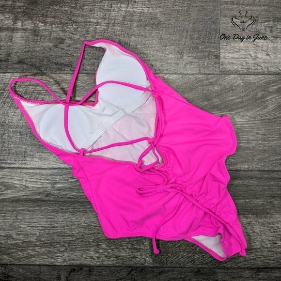 Sweatyrocks Ruched Back One Piece Swimsuit Size M - Picture 4 of 4
